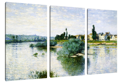 Claude Monet - LA SEINE À LAVACOURT  Leinwanbild 3Teilig