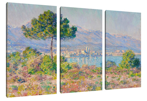 Claude Monet - Antibes vue du plateau Notre Dame Leinwanbild 3Teilig
