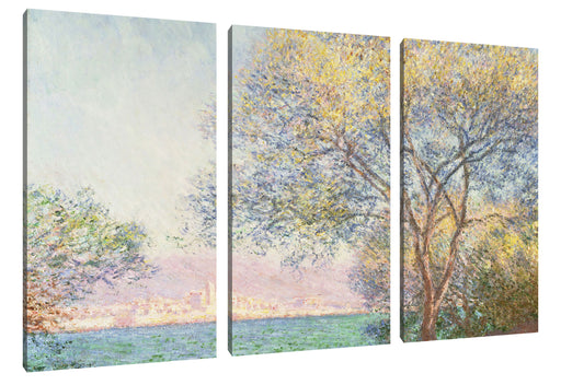 Claude Monet - Antibes Blick vom Salis Garten  Leinwanbild 3Teilig