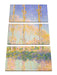 Claude Monet - Pappeln   Leinwanbild 3Teilig