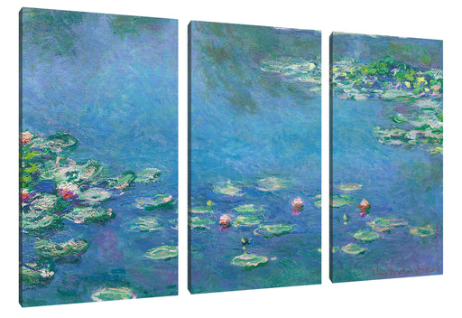 Claude Monet - Seerosen  III Leinwanbild 3Teilig