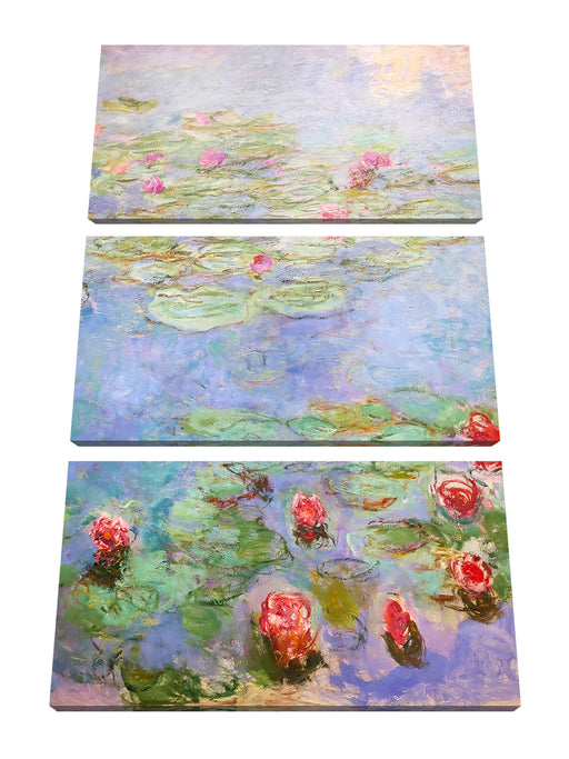 Claude Monet - Seerosen  VIII Leinwanbild 3Teilig