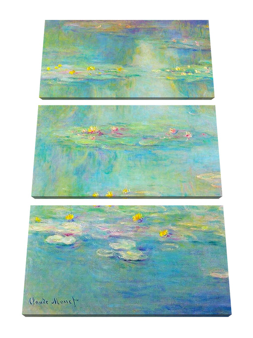Claude Monet - Seerosen  X Leinwanbild 3Teilig