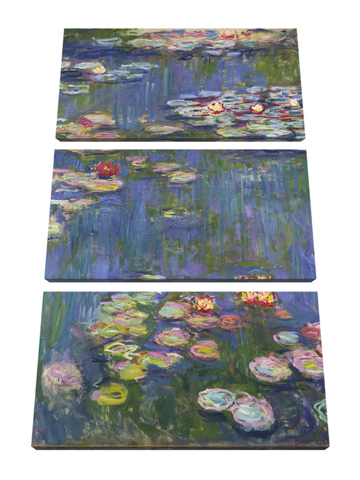 Claude Monet - Seerosen Leinwanbild 3Teilig