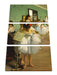 Edgar Degas - Die Tanzstunde  Leinwanbild 3Teilig