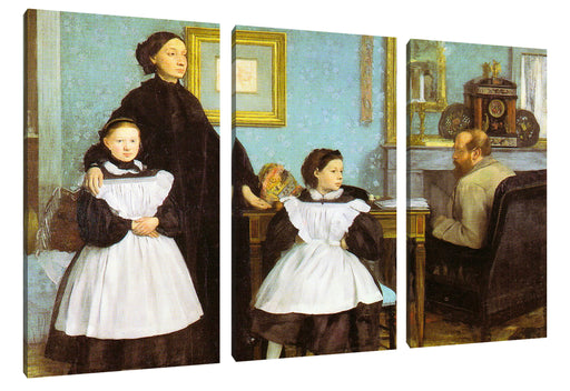 Edgar Degas - Die Familie Bellelli Leinwanbild 3Teilig