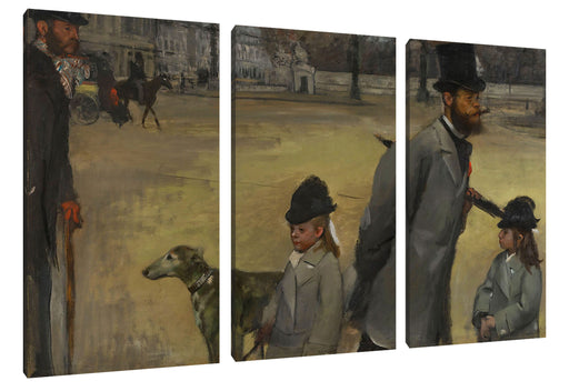 Edgar Degas - Place de la Concorde Leinwanbild 3Teilig