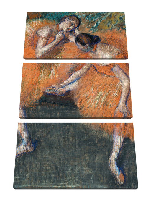 Edgar Degas - Zwei Tänzerinnen  Leinwanbild 3Teilig