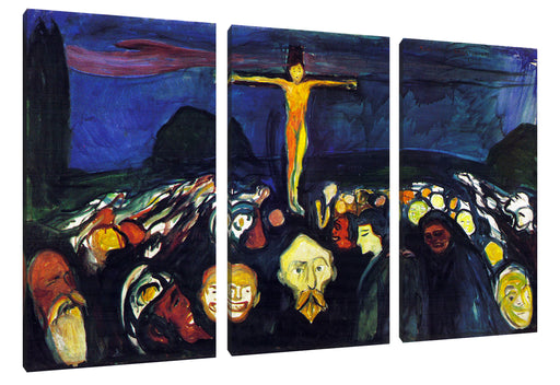 Edvard Munch - Golgotha  Leinwanbild 3Teilig