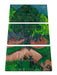 Ernst Ludwig Kirchner - Landschaft mit Maronenbaum  Leinwanbild 3Teilig