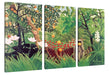 Henri Rousseau - Exotische Landschaft  Leinwanbild 3Teilig