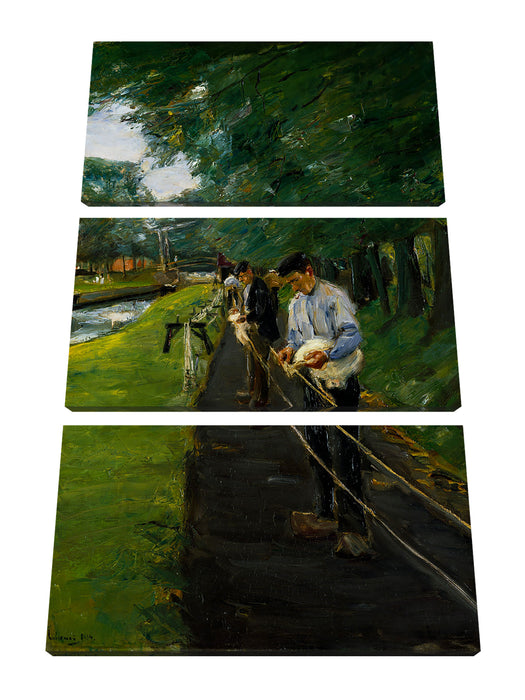 Max Liebermann - Seilberbahn in Edam  Leinwanbild 3Teilig