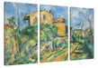 Paul Cézanne - Das Haus Maria am Weg zum Château Noir Leinwanbild 3Teilig