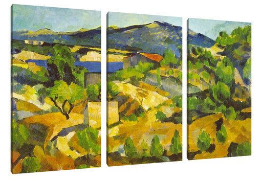 Paul Cézanne - Berge in der Provence Leinwanbild 3Teilig