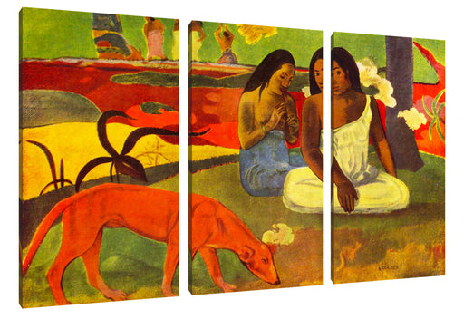Paul Gauguin - Arearea  Leinwanbild 3Teilig