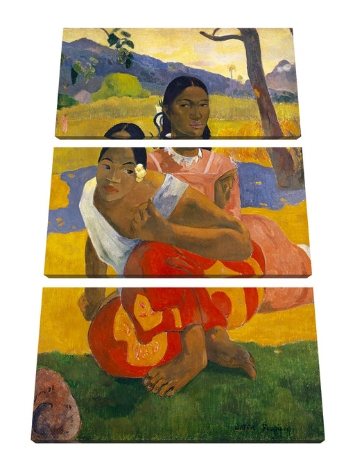 Paul Gauguin - Nafea Faa Ipoipo  Leinwanbild 3Teilig