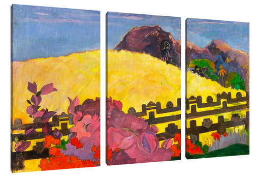 Paul Gauguin - Der heilige BergPARAHI TE MARAE Leinwanbild 3Teilig