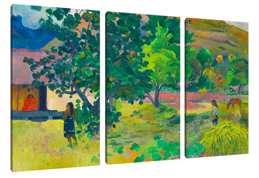 Paul Gauguin - Das hausTe Fare Leinwanbild 3Teilig