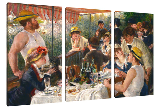 Pierre-Auguste Renoir - Die Mahlzeit der Ruderer Leinwanbild 3Teilig