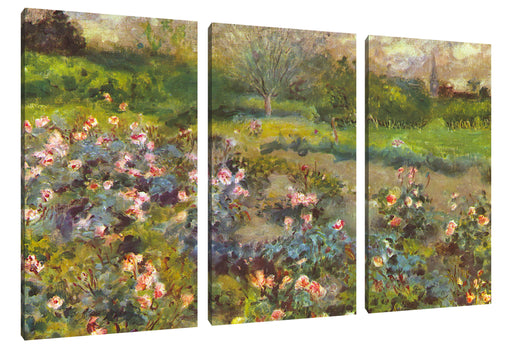 Pierre-Auguste Renoir - Rosenhain  Leinwanbild 3Teilig