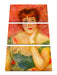 Pierre-Auguste Renoir - Portrait der Schauspielerin Jea Leinwanbild 3Teilig