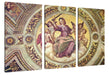 Raffael - Deckenfresko Detail Szene: Justitia Tondo Leinwanbild 3Teilig