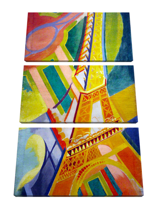 Robert Delaunay - Eiffel-Turm  Leinwanbild 3Teilig