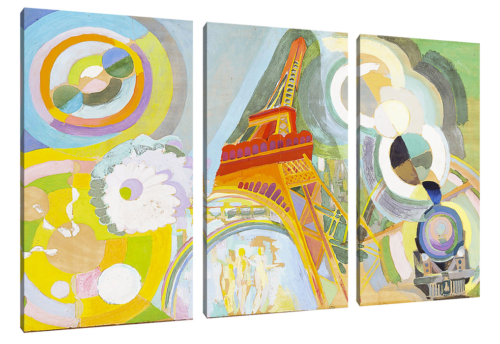 Robert Delaunay - Luft Eisen und Wasser-Studie  Leinwanbild 3Teilig