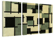 Theo van Doesburg - Komposition XIII  Leinwanbild 3Teilig