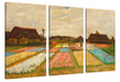 Vincent Van Gogh - Blumenbeete in Holland  Leinwanbild 3Teilig