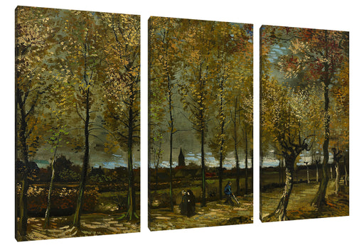 Vincent Van Gogh - Pappeln in der Nähe von Nuenen  Leinwanbild 3Teilig