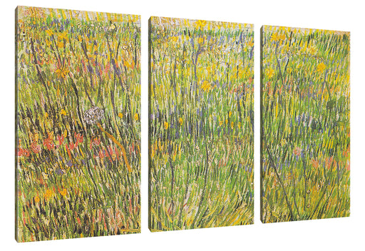 Vincent Van Gogh - Gras-Stelle  Leinwanbild 3Teilig