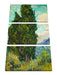 Vincent Van Gogh - Zypressen  Leinwanbild 3Teilig