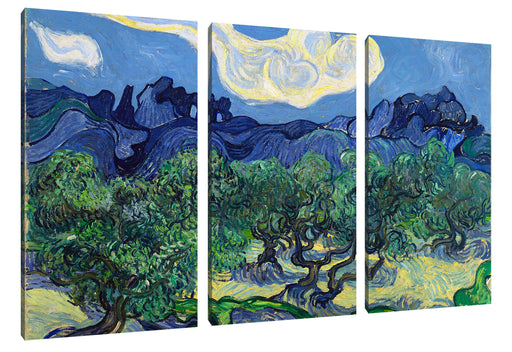 Vincent Van Gogh - Die Oliven-Bäume  Leinwanbild 3Teilig