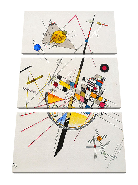 Wassily Kandinsky - Delikate Spannung  Leinwanbild 3Teilig