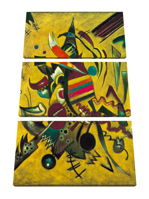 Wassily Kandinsky - Punkte  Leinwanbild 3Teilig