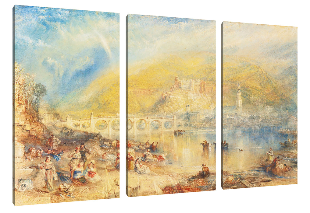 William Turner - HEIDELBERG WITH A RAINBOW Leinwanbild 3Teilig