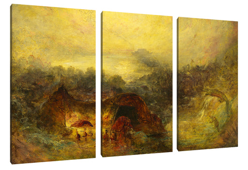 William Turner - The Evening of the Deluge  Leinwanbild 3Teilig