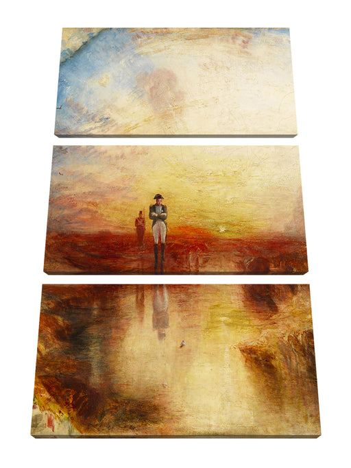 William Turner - War The Exile and the Rock Limpet Leinwanbild 3Teilig