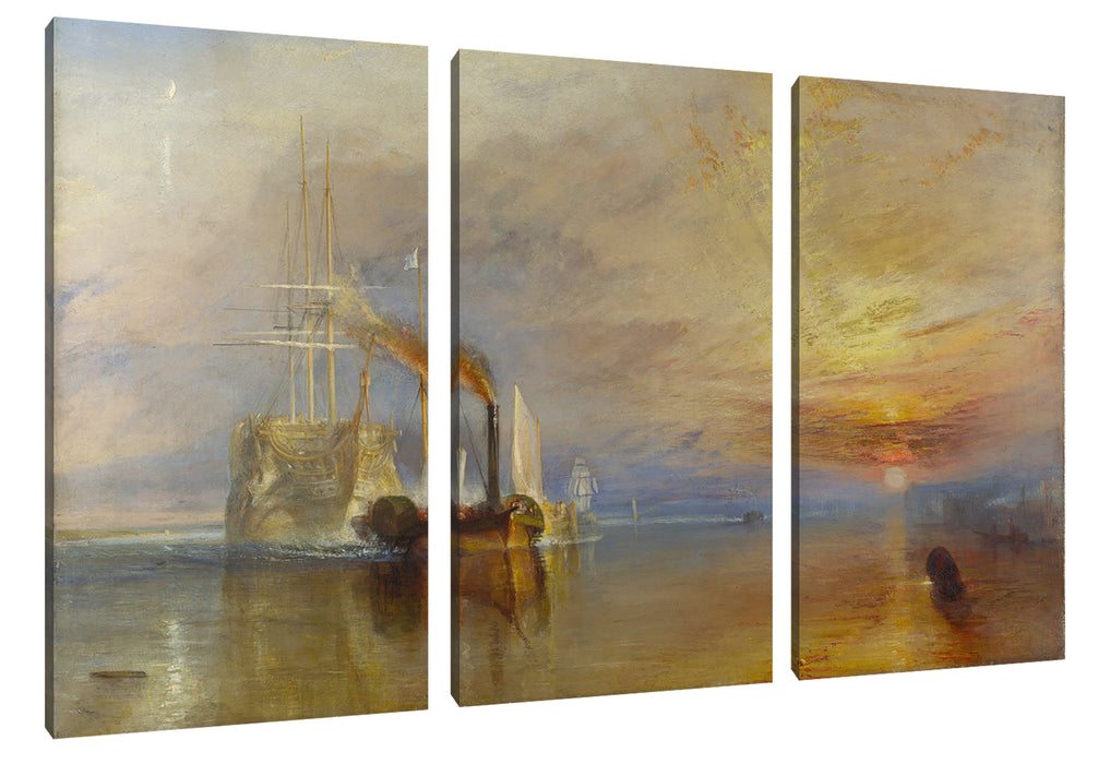 William Turner - The Fighting Temeraire Leinwanbild 3Teilig