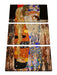 Gustav Klimt - Die drei Lebensalter einer Frau  Leinwanbild 3Teilig