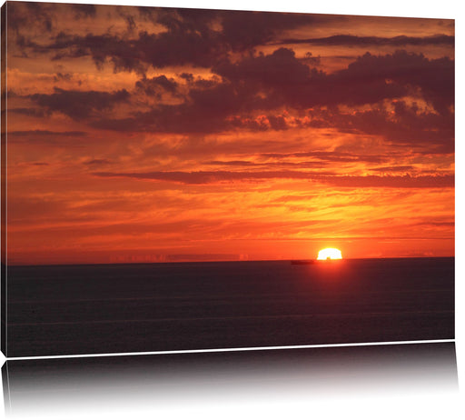Sonnenuntergang über Meer Leinwandbild