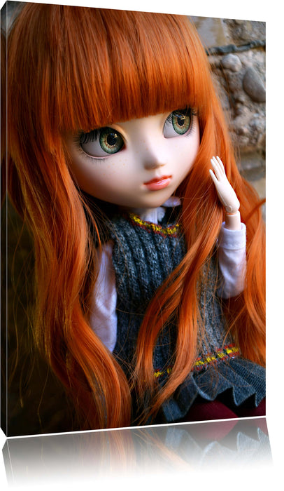 Pixxprint Pullip mit Augen, Leinwandbild