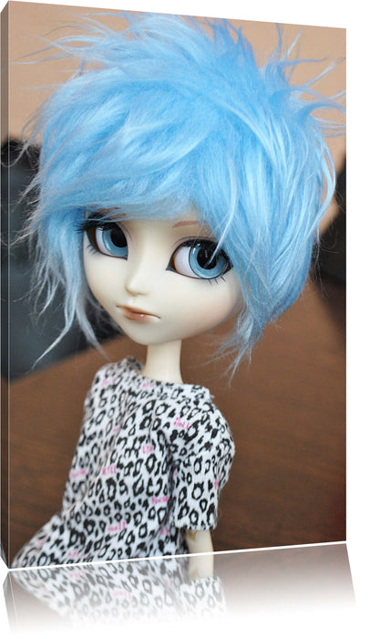 Pixxprint rebellische Pullip-Puppe, Leinwandbild