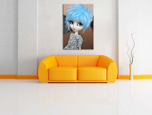 rebellische Pullip-Puppe Leinwandbild über Sofa