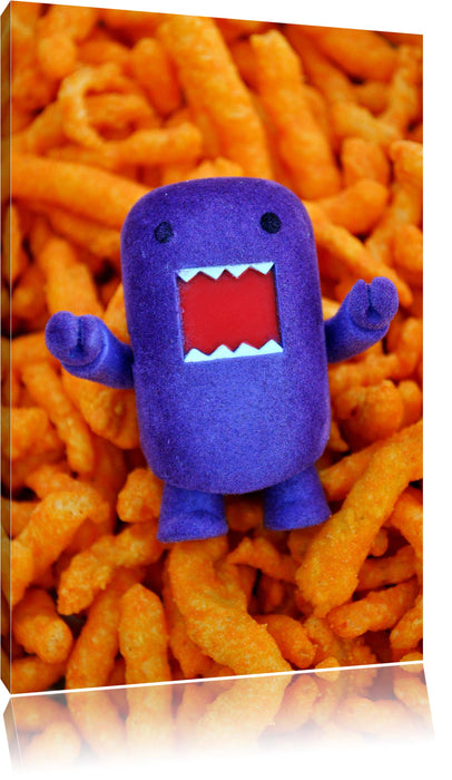 Pixxprint Rawr Monsterpuppe, Leinwandbild