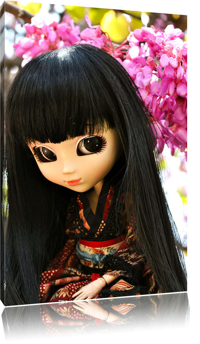 Pixxprint anmutige Geisha Pullip, Leinwandbild
