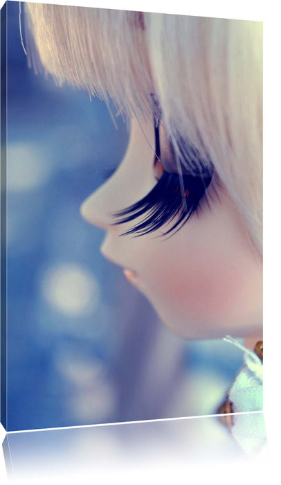 Pixxprint Pullip-Püppchen mit Wimpern, Leinwandbild