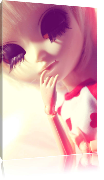 Pixxprint Pullip-Püppchen mit Wimpern, Leinwandbild