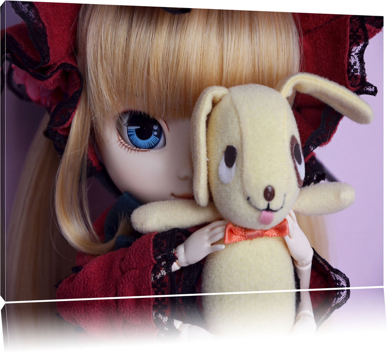 Pixxprint Rotkäppchen-Pullip, Leinwandbild